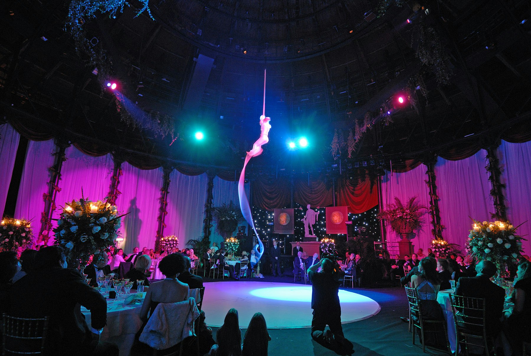 The Roundhouse aerial silk act