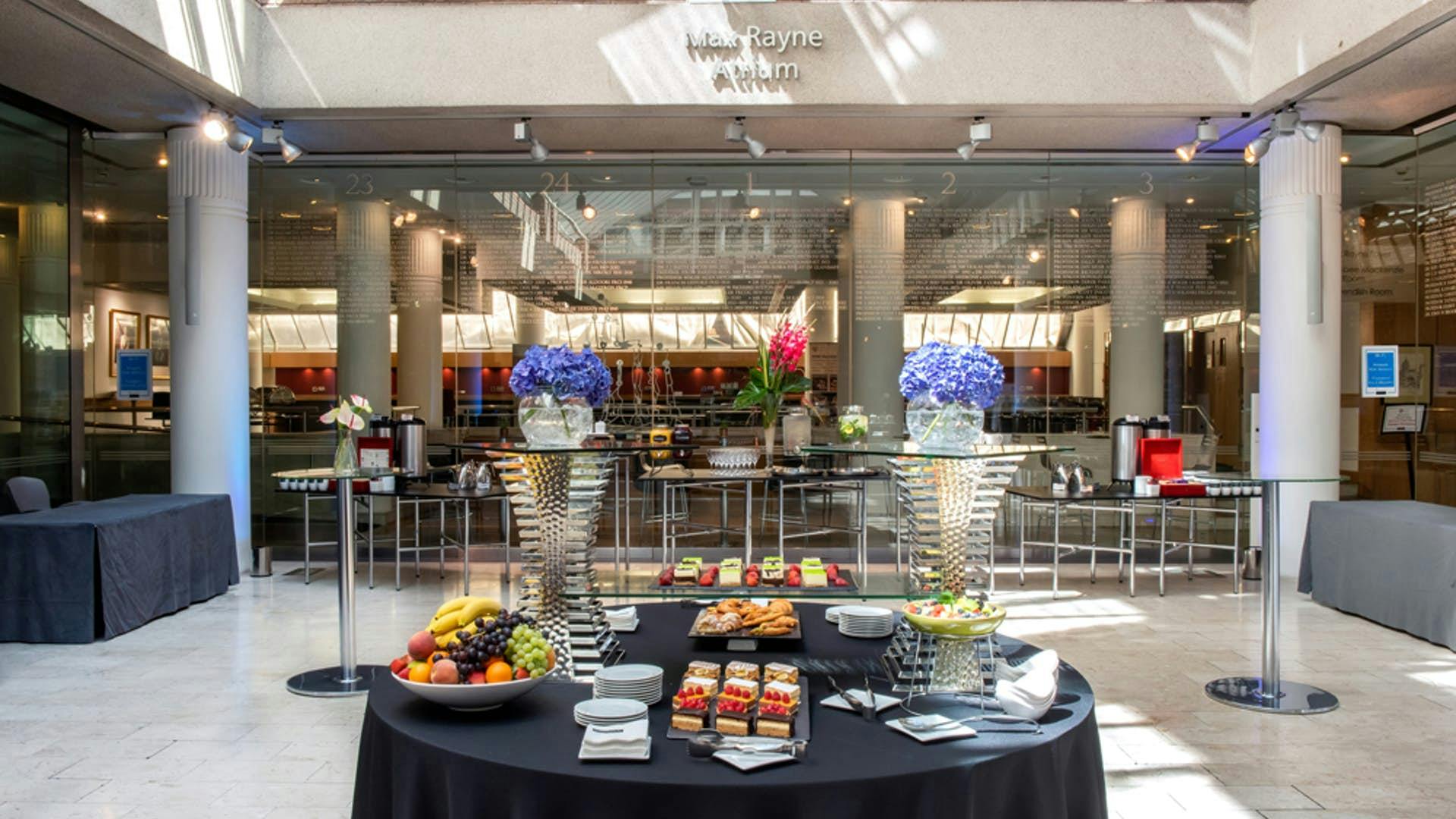 Food in the Atrium at 1 Wimpole Street