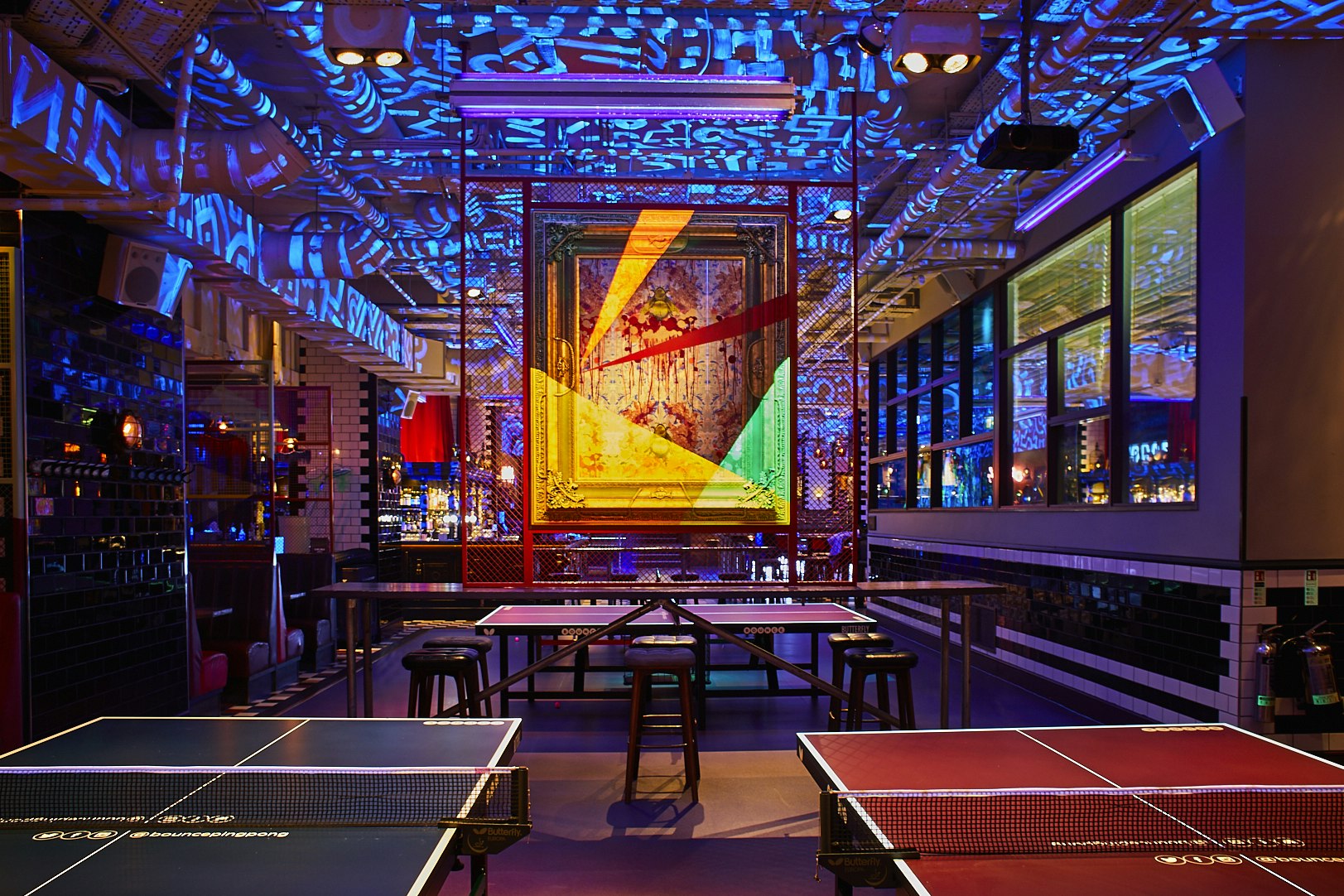 Bounce ping pong tables
