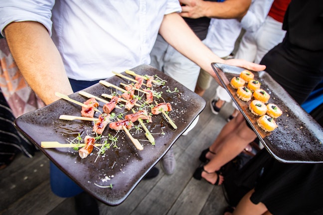 Canapés at Hire Space Summer Party