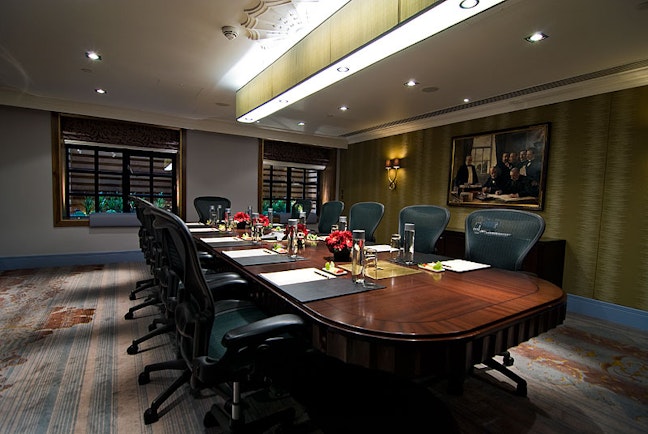 Boardroom setup in a meeting room at Sofitel St James