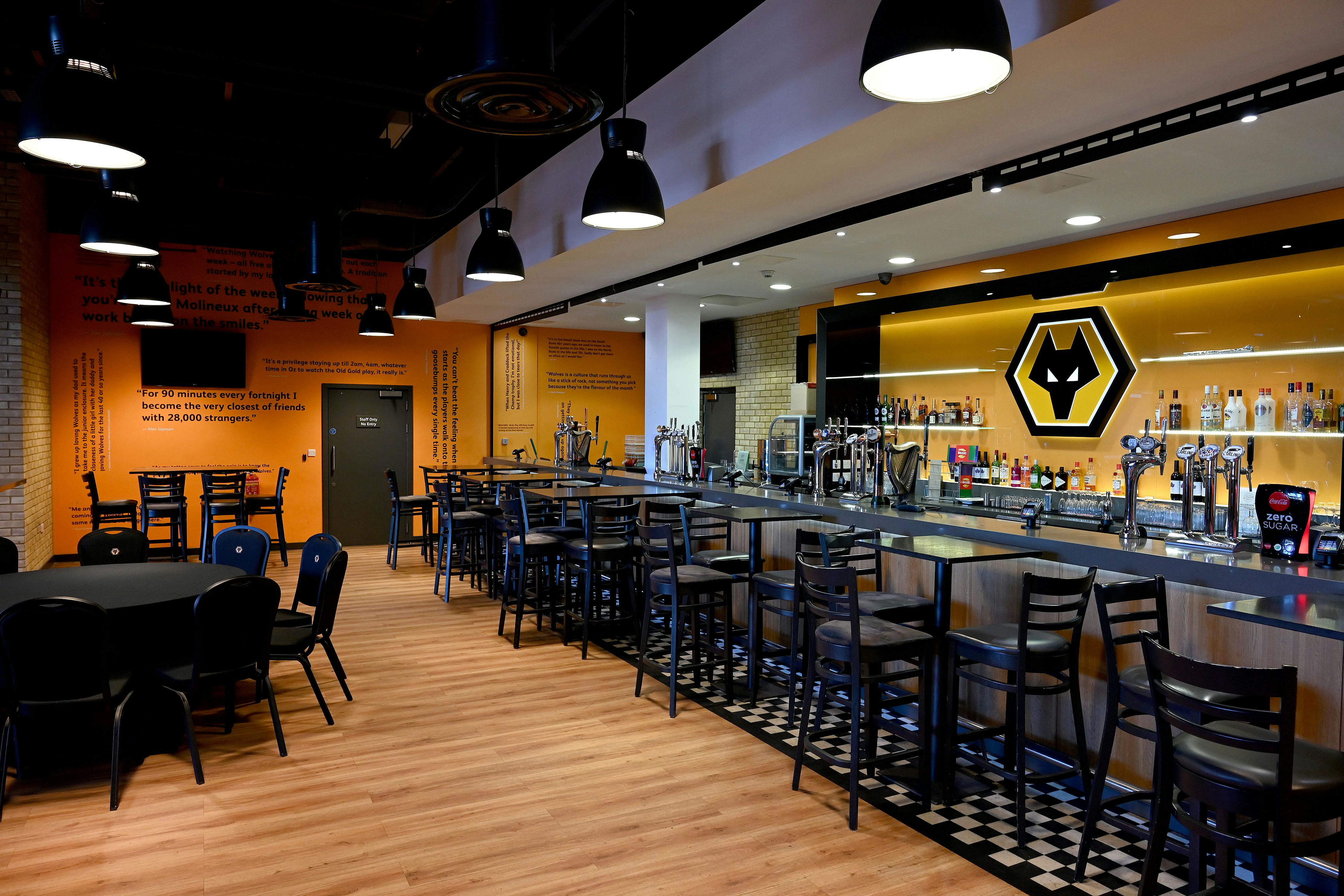 Molineux Stadium, Wolverhampton Wanderers FC - WV1 North Bank Bar  image 2