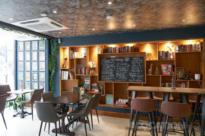 The Library Bar - Literary Cocktail Coffee Bar with Basement Gentlemans Club Bar image 3