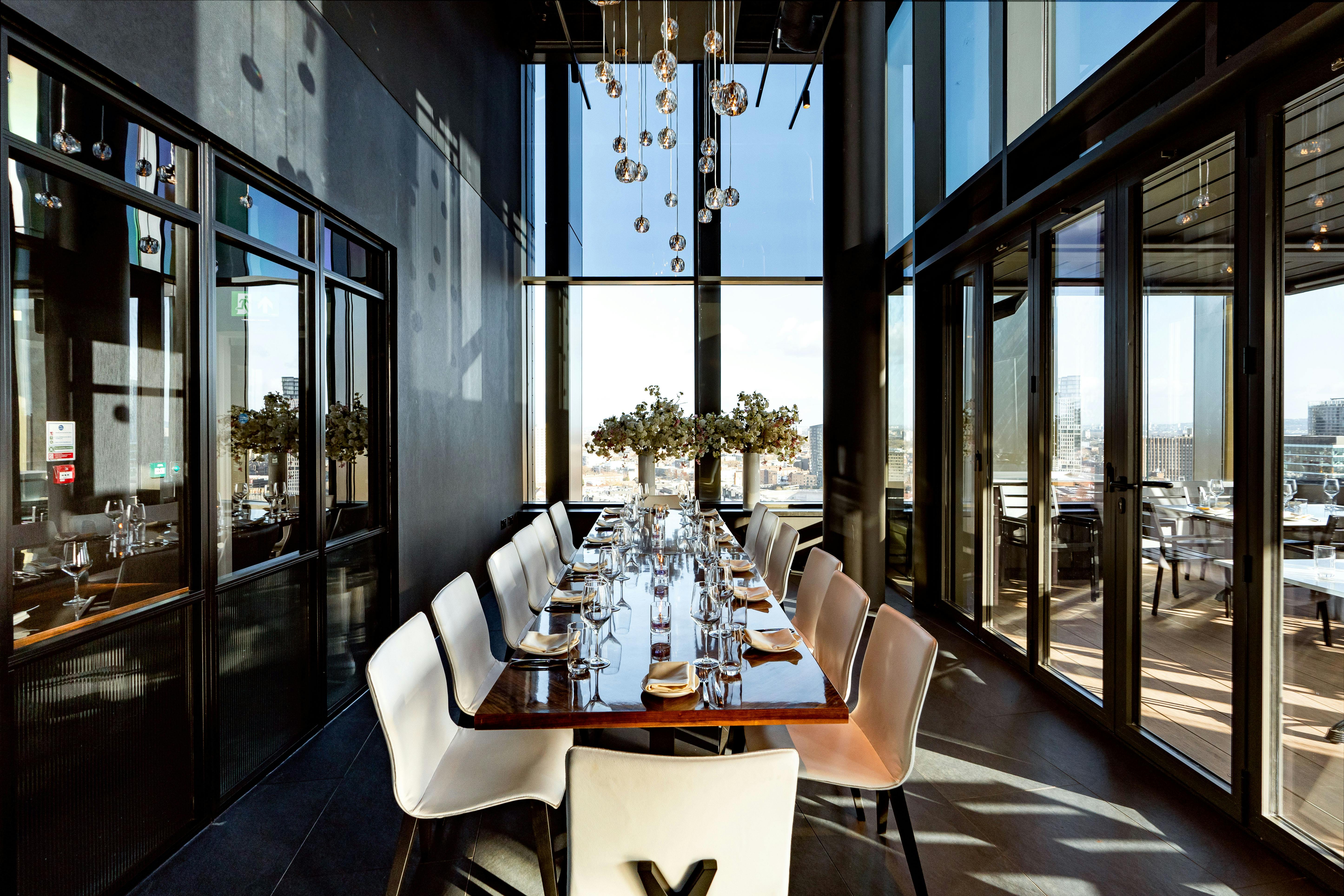 Private Dining room Terrace | Dining | STK Rooftop Stratford