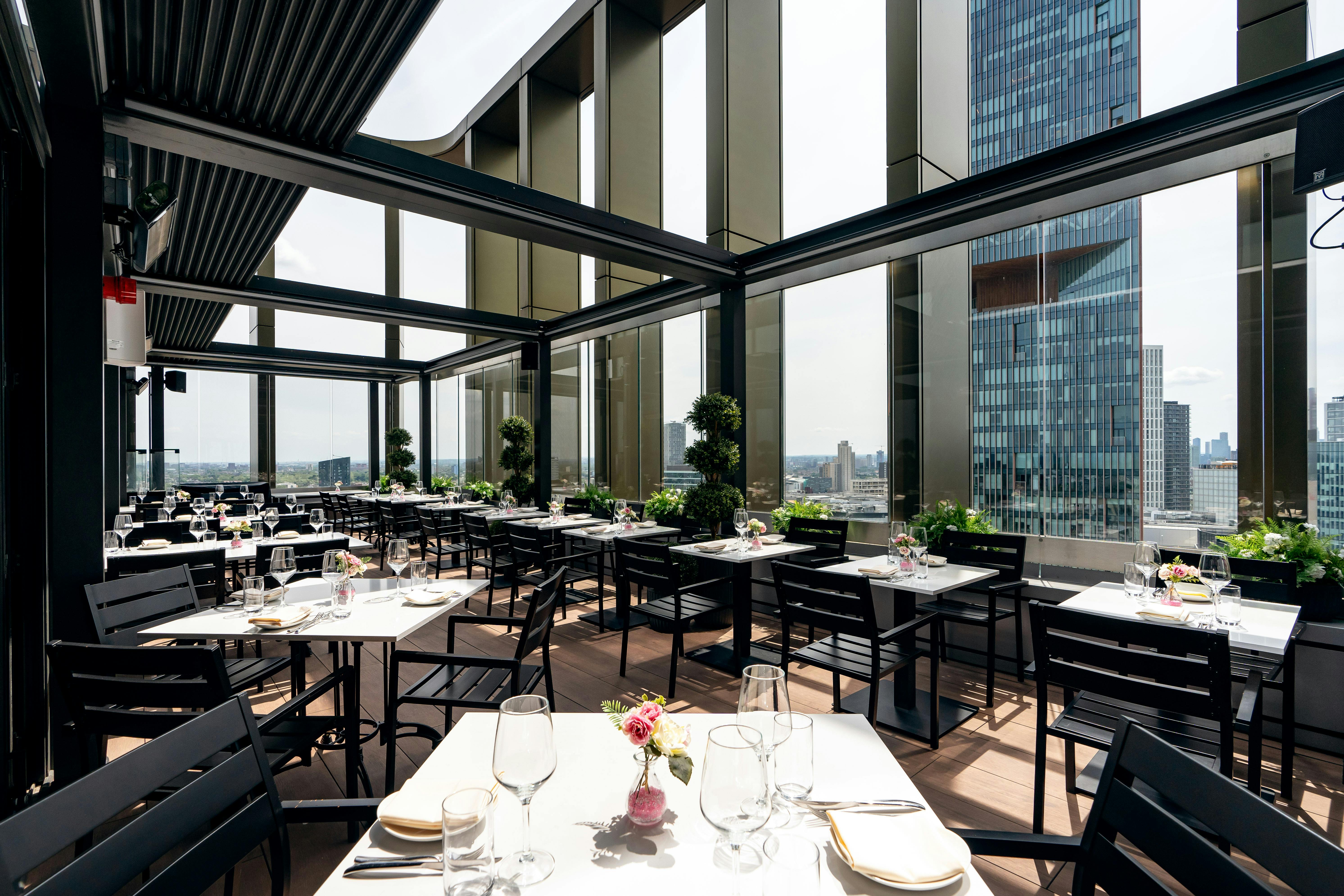 Private Dining room Terrace | Dining | STK Rooftop Stratford