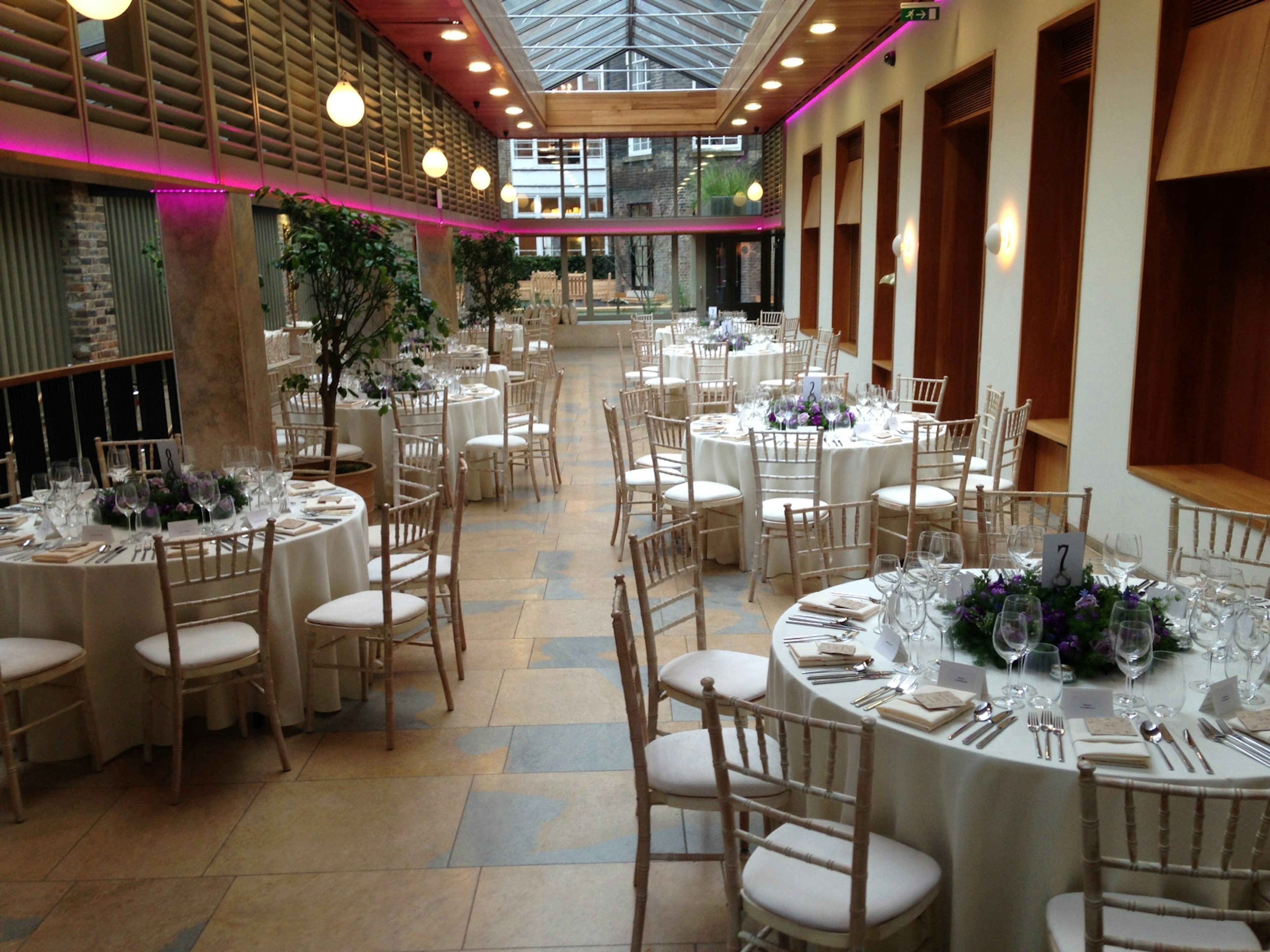 Private Dining Venues - No.11 Cavendish Square - Dining  in Orangery & Courtyard - Banner